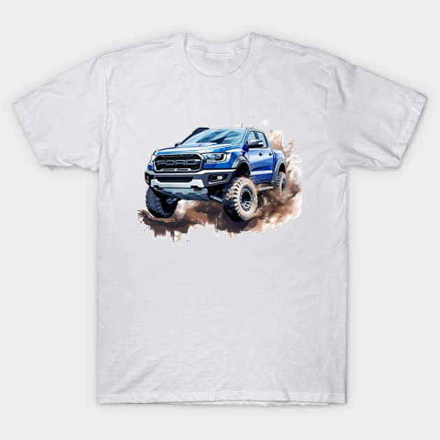 Ranger Raptor Off-road Blue T-Shirt by SynchroDesign